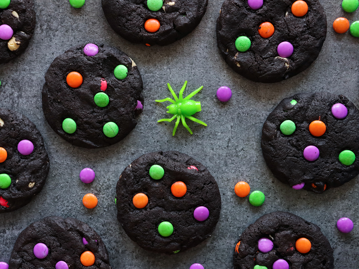 Black Cocoa Halloween Cookies