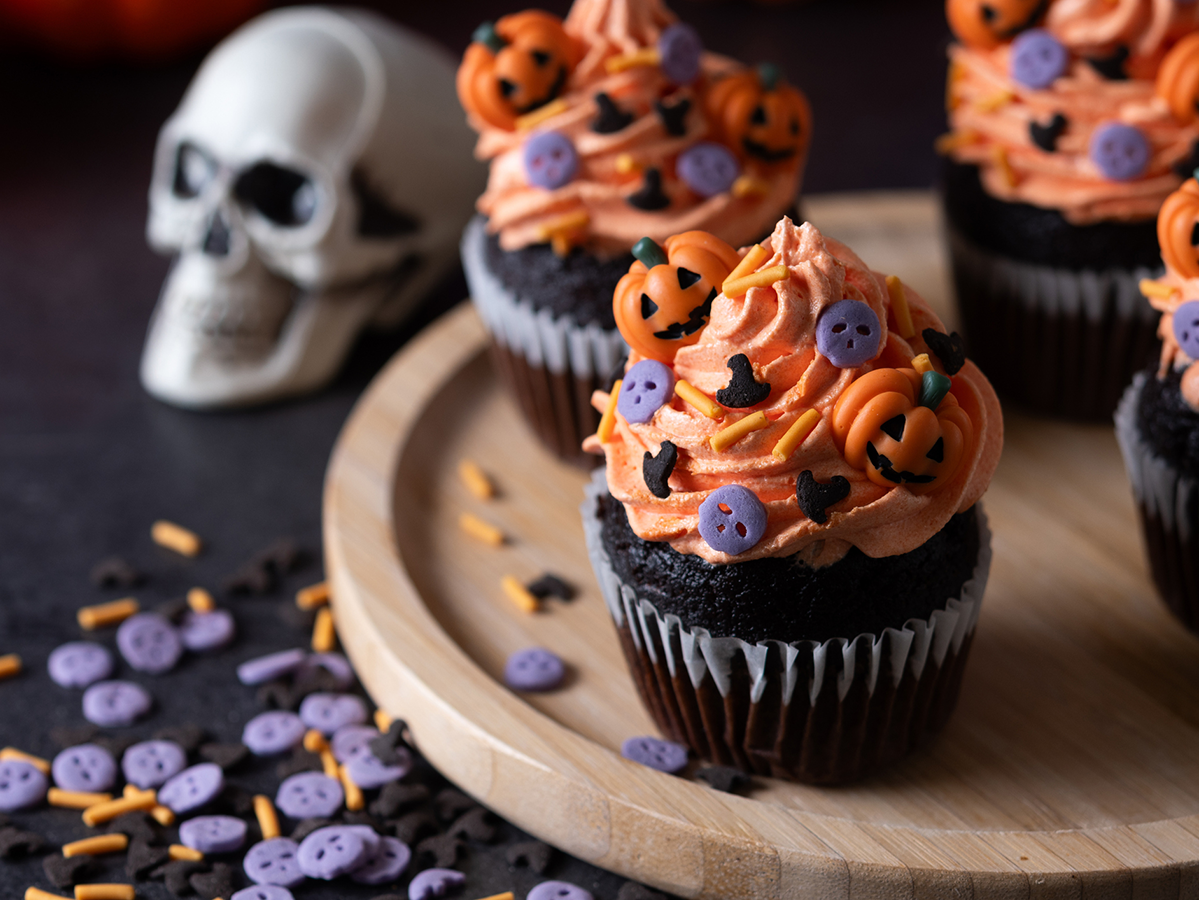 Spooky Black Velvet Cupcakes