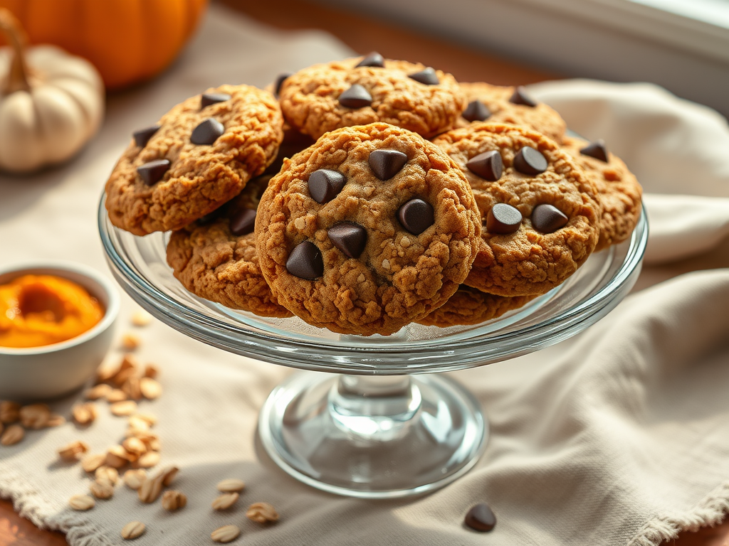 Chewy Oatmeal Pumpkin Cookies