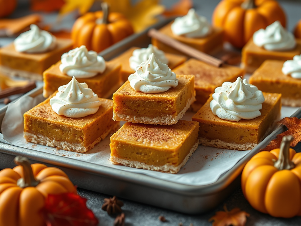 Pumpkin Pie Bars with Shortbread Crust