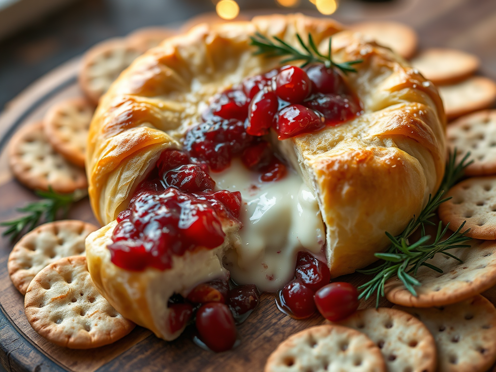 Baked Brie with Cranberry Chutney