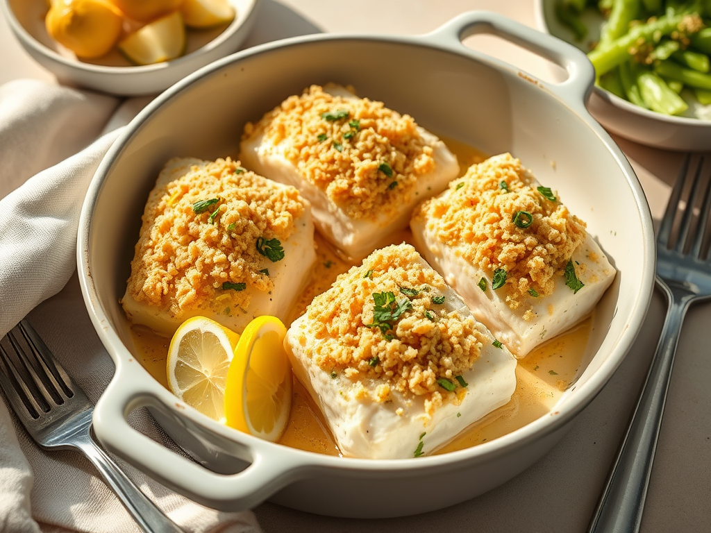 Lemon-Butter Baked Cod