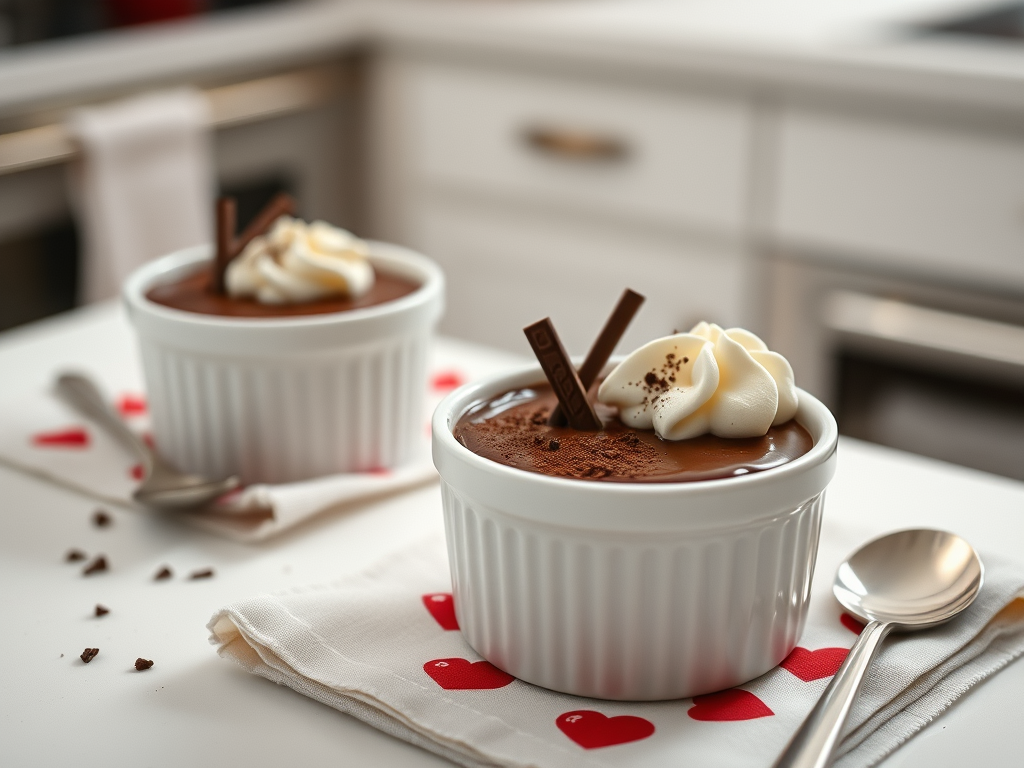 Chocolate Pots de Crème for Two