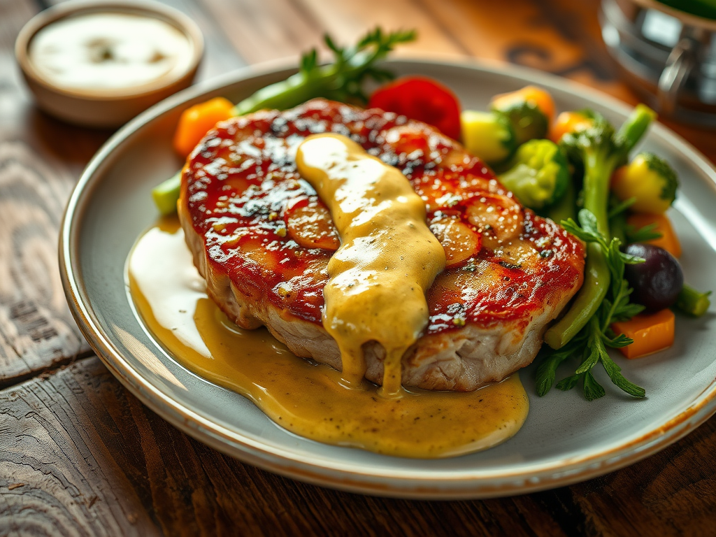 Pork Chops with Creamy Mustard Sauce