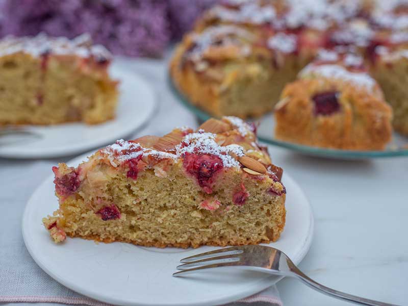 Rhubarb Almond Cake