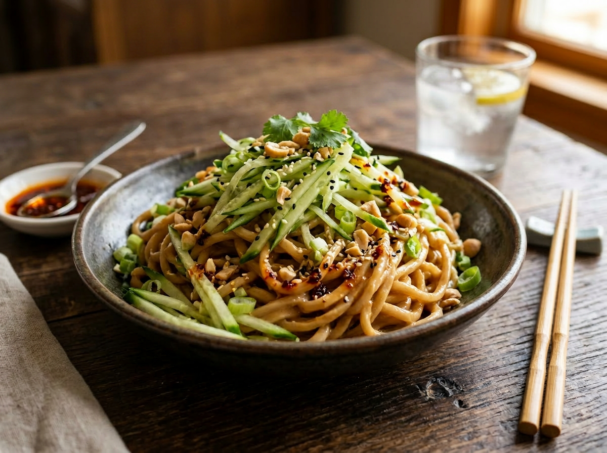 Cold Sesame Peanut Noodles
