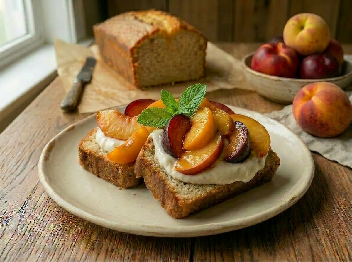 Vanilla Pound Cake with Stone Fruit
