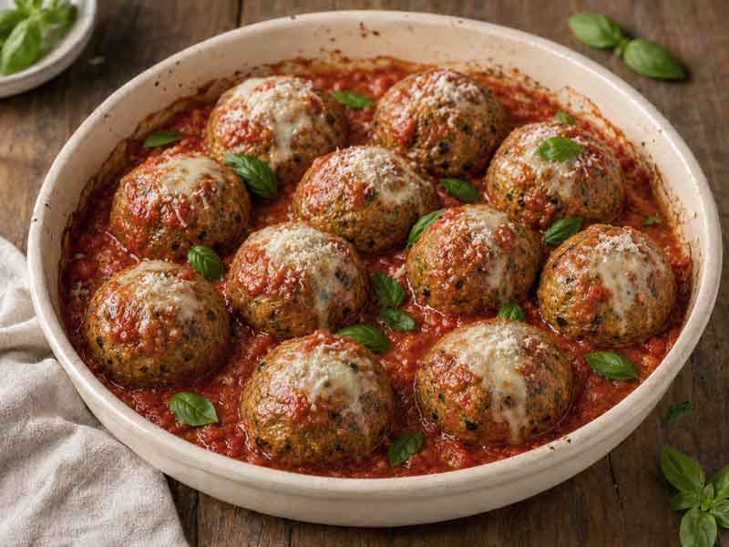 Eggplant Parmesan Meatballs