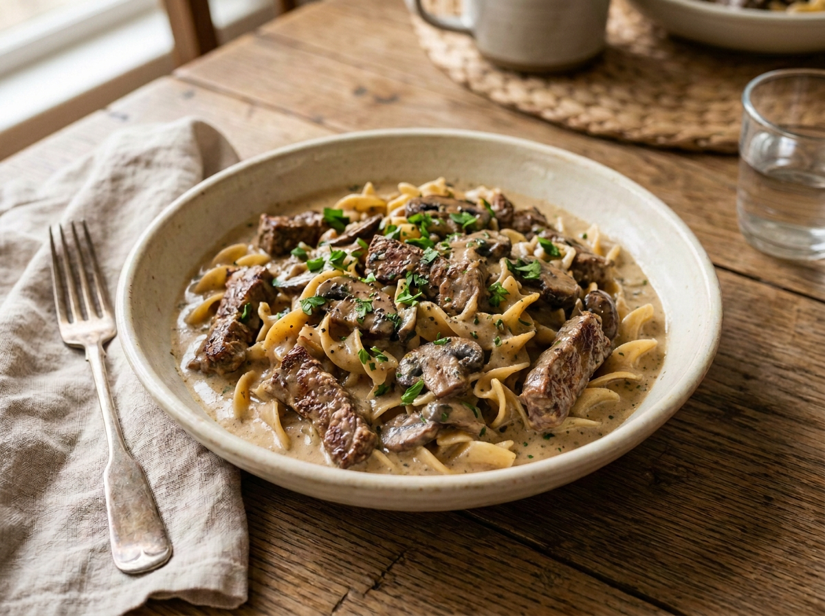 One-Pot Beef Stroganoff