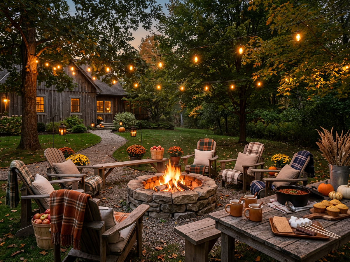 A Backyard Bonfire Party for Early Fall