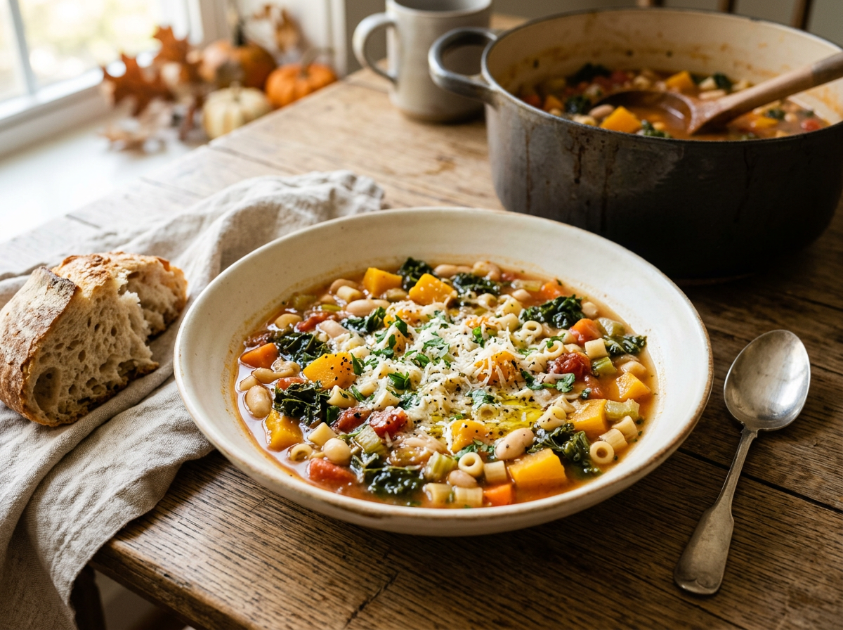 Autumn Minestrone with Squash and Greens
