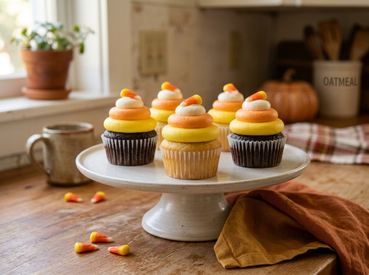 Candy Corn Cupcakes