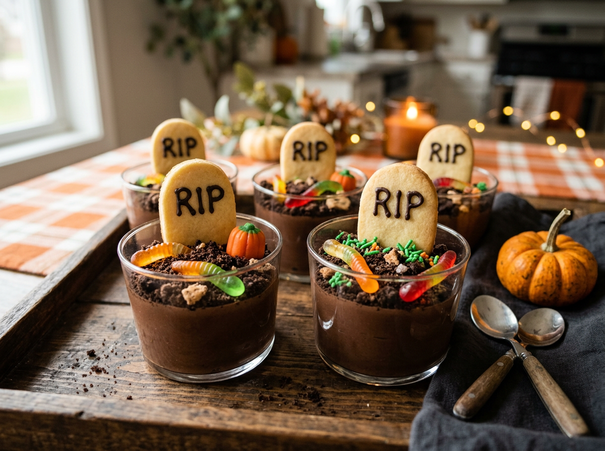 Graveyard Pudding Cups